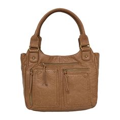 This Bueno of California women's shoulder bag is a unique style you'll love using day-to-day. Made from faux leather with a vintage wash, this bag has a boxy aesthetic with wide double handles, multiple pockets, and zip closures.Features: PocketClosure Type: ZipperPockets: 1 Back Zip Pocket, 3 Front Zip Pockets, 2 Front Slip PocketsMeasurements: 11.5 Height/Inches, 5.5 Depth/Inches, 14 Width/InchesHandle Drop Length: 9 InchesBase Material: 100% PolyurethaneFabric Description: Pleather/Polyvinych Vintage Double Handle Hobo Bag For Everyday Use, Vintage Double Handle Shoulder Bag With Zipper Closure, Vintage Double Handle Shoulder Bag With Zipper, Vintage Hobo Shoulder Bag With Zipper Closure, Vintage Hobo Shoulder Bag With Zipper, Vintage Everyday Hobo Bag Shaped As Satchel, Vintage Everyday Hobo Bag, Vintage Satchel Hobo Bag, Vintage Hobo Satchel Bag For Everyday