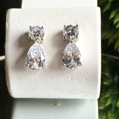 Or Anytime You Need To Add Elegance To An Outfit. One Of Oprah’s Favorite Looks. Aaa Radiant Cut Cz's So Realistic No One Will Know They Are Not Diamonds. .85ct Round And A 2 Ct Pear For 5.7 Ct Total. Rhodium (Most Expensive Form Of Silver) Plated. Posts Are Nickel Free. Clutch Back. Simple. Smart. Affordable. Simply Irresistible, Radiant Cut, Most Expensive, Earings Piercings, Silver Plate, Piercings, Silver Plated, Pear, Silver Jewelry