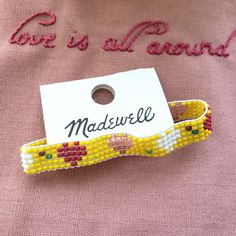 Madewell Stretch (Elasticized) Seed Bread Bracelet With Heart / Love Design. New. Bread Bracelet, Heart Seed Bead, Seed Bread, Bracelet With Heart, Madewell Jewelry, Seed Bead Bracelet, Seed Bead Bracelets, Heart Love, Love Design