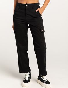 DICKIES Roll Cuff Womens Cargo Pants - BLACK | Tillys Dickies Outfit Women, Dickies Outfit, Dickies Style, Womens Cargo Pants, Dickies Cargo Pants, Dickie Work Pants, Womens Cargo, Dickies Pants, Cuffed Pants