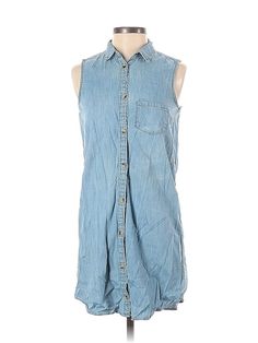 SO Casual Dress Size: 0 Blue Dresses - used. 100% COTTON, Collared, Short, Sleeveless | SO Casual Dress: Blue Dresses - Used - Size 0 Blue Casual Dress, Blue Dress Casual, Dress Blue, Second Hand Clothes, Casual Dresses For Women, Thrift Store, Blue Dresses, Casual Dress, Casual Dresses