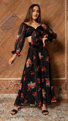 red-rose-co-ords-set-11440114BK, Women Clothing, Cotton Matching Set Co Ords, Co Ord Set, Top Fabric, Co Ord, Set For Women, Red Rose, Matching Sets, And Now, Red Roses