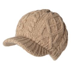 a knitted hat is shown on a white background