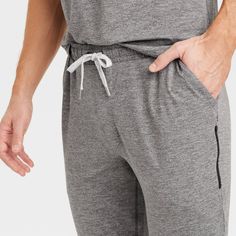 Why we're ALL IN: Solid-hued jogger pants are made with quick-dry fabric with moisture-wicking properties to offer cool comfort and help keep you dry during a range of activities. Designed in an athletic fit in a mid-rise silhouette with a full elastic waistband. Side pockets and a side zipper pocket complete the look with space for on-the-go essentials. All in Motion™: Made for every move, priced for every day. Casual Breathable Activewear With 4-way Stretch, 4-way Stretch Sportswear Joggers With Side Pockets, Breathable Comfort Stretch Sports Pants, Breathable Jogging Bottoms, Breathable Comfort Stretch Sportswear Pants, Stretch Joggers With Side Pockets For Sports, Casual Stretch Pants With Breathable Material, Casual Stretch Breathable Pants, Breathable Stretch Casual Pants