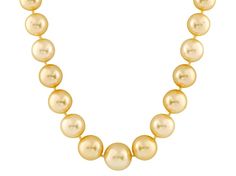 10-13MM GOLDEN CULTURED SOUTH SEA PEARL 14K YELLOW GOLD STRAND NECKLACE Yellow Gold Necklace With High Luster Round Beads, Yellow Gold High Luster Round Beads Necklace, Classic Gold Necklaces With High Luster, Classic Gold Necklace With High Luster, Classic Yellow Necklaces For Formal Occasions, Formal Yellow Jewelry With Round Beads, Classic Yellow Round Bead Jewelry, Classic Yellow Necklace, Sea Pearl