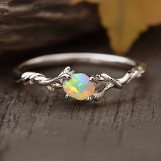 opal ring Engagement Rings With Opal, Elvish Engagement Rings, Opal Engagement Ring Silver, Engagement Ring Stone, Opal Ring Silver, Raw Stone Engagement Rings, Rings Opal, Moonstone Rings, Second Wedding