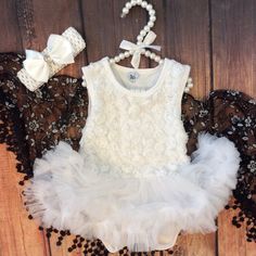 Color Is White. Perfect For Your Baby Princesss For Party, Milestone Pics, Church, Baptism Or Everyday Wear. Full Tutu Skirt Attached To Snap Bottom Romper. Summer Baptism Fitted Tutu Dress, Elegant Fitted Tutu Dress For First Birthday, White Fitted Tutu Dress For Baptism, White Fitted Dress With Matching Headband, Boutique Baby, Tutu Skirt, Baby Boutique, Tutu Dress, Dress Romper