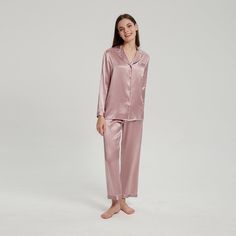 These elegant pink silk pajama sets for women are made from 100% mulberry silk fabric that feels as silky as it looks. Moreover, it is available in more colors in addition to the pink silk pajama sets. And you can also find couples silk pajama sets as gifts for your loved ones through the catalog. If you're shopping for upscale silk luxury pajamas, the THXSILK silk pajamas set is definitely the way to go. The timeless pajama style will make you look as presentable as you do in your everyday clot Pink Silk Pajamas, Silk Pajamas Set, Silk Comforter, Luxury Pajamas, Silk Pajamas Women, Mulberry Silk Fabric, Silk Pajama, Silk Nightgown, Silk Pajama Set