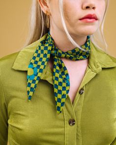 Trendy Scarves With Ties For Spring, Trendy Spring Scarves With Ties, Adjustable Scarf Neckwear For Spring, Summer Silk Scarf With Ties, Green Square Scarf For Spring, Spring Tie Neck Scarf With Ties, Spring Tie Neck Scarves With Ties, Spring Tie-neck Scarves With Ties, Green Square Silk Scarf For Spring