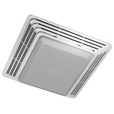 a white bathroom exhaust fan with four fans on the front and one in the back