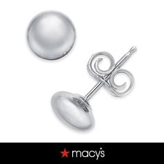 in stock Macy's Silver Jewelry With Round Cut, Macy's Silver Round Cut Jewelry, Classic Silver Earrings With Shiny Finish, Macy's Polished Finish Earrings For Anniversary, White Gold Sterling Silver Jewelry With Classic Design, Macy's Sterling Silver Round Jewelry, Classic White Gold Sterling Silver Jewelry, Macy's Classic Round Earrings, Polished Sterling Silver Round Cut Earrings