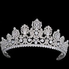 a tiara is shown on a black background