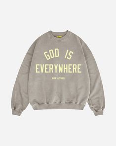 GOD IS EVERYWHERE F/W '24 CREW (CEMENT) Exclusive Luxury Line, Ethically Made in the USA* "Where can I go from your Spirit? Or where can I flee from your Presence? If I ascend into heaven, You are there. If I make my bed in hell, behold, you are there. If I take the wings of the morning, and dwell in the uttermost parts of the sea, even there Your hand shall lead me and Your right hand will hold me." Psalm 139:7-10 Color: Cement Made in the USA Fit: Oversized. For a loose fit, size up! Fabric: P God Is Everywhere, Freedom In Christ, Fleece Hats, Streetwear Collection, Psalm 139, My Bed, Hold Me, God Is, Right Hand