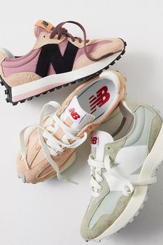 327 Sneakers | Free People Walking Outfits, New Balance 327, Fabulous Shoes, Trendy Sneakers, Sneakers Outfit, New Balance Shoes, Sneaker Heels, Soft Suede, Boot Shoes Women