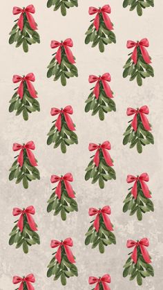 christmas tree stickers with red bows and green leaves