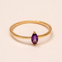 14K 18K Solid Gold Simple Marquise Ring Dainty Natural | Etsy Marquise Gemstone Stackable Promise Rings, Marquise Birthstone Ring In 14k Gold, 14k Gold Marquise Birthstone Ring, Marquise Birthstone Ring In Fine Jewelry Style, Fine Jewelry Marquise Rings As Gift, Fine Jewelry Marquise Rings For Gift, Marquise Amethyst Ring Gift, Marquise Amethyst Ring Gemstone Gift, Marquise Amethyst Ring As Gift