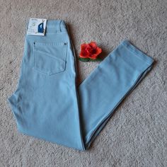 Brand New, Super Stretch And Soft Capri, Good For Casual Dressy Stretch Blue Capris With Pockets, Blue Stretch Capris With Pockets, Stretch Blue Jeggings With Pockets, Stretch Cotton Blue Capris, Blue Stretch Mid-rise Capris, Stretch Blue Cotton Capris, Blue Stretch Cotton Capris, Casual Dressy, Jean Jeggings