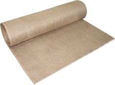 a roll of jute fabric on a white background