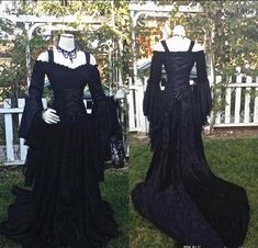 Gothic Style Sleeping Beauty Black Wedding Dresses Off Shoulder Long Puffy Sleeves Lace Corset Bodice Wedding Bridal Gowns sold by BD Wedding Dress. Shop more products from BD Wedding Dress on Storenvy, the home of independent small businesses all over the world. Dark Royaltycore, Gothic Weddings, Crescent Rose, Gothic Wedding Dresses, October Style, Goth Wedding Dresses, Goth Prom, Black Wedding Dress Gothic, Black Gowns