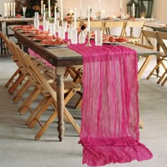 PRICES MAY VARY. 10ft Cheesecloth Table Runner valentines day table runner 🥂【Package - Cheesecloth Table Runner Gauze Fabric】The package includes 2 pack hot pink wedding cheesecloth table runner, 35 inches wide and 120 inches long in fully expansion status, fits a dining table that seats 8-10 people. The boho cheesecloth runners is long enough for most round and rectangle tables. Ideals for wedding party table decorations, adding a retro and stylish charm for your events. 🥂【Premium Material - Light Pink Table Runner, Cheesecloth Table Runner Wedding Round Table, Hot Pink Table Runner, Wedding Table Linens Round, Colorful Table Runner, Hot Pink Table Setting, Simple Dinner Party Table, Table Runner Wedding Ideas, Pink Cheesecloth Table Runner