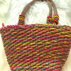 Brand New!! New Bags, Beautiful Handbags, Summer Color, Embroidered Friendship Bracelet, Straw Bag, Pink Ladies, Bag Lady, Brand New, Handbags