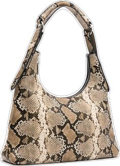 Chic Snake Print Shoulder Bag For Everyday Use, Chic Leather Shoulder Bag With Snake Print, Snake Print Leather Tote Shoulder Bag, Leather Snake Print Tote Shoulder Bag, Leather Tote Shoulder Bag With Snake Print, Printed Leather, Snake Print, Silver Studs, Leather Tote Bag