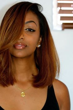 Hair Color For Dark Skin, Chic Bob, Hair African, American Hairstyles, Ombré Hair, Hair Color For Women, Ombre Hair Color, Hair Weave, Cool Hair Color