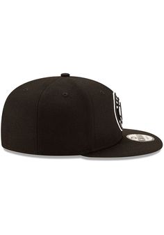 Wear your Nets style with pride in this Brooklyn Nets New Era Black Basic 9FIFTY Snapback Hat! This Nets Snapback Hat features a front embroidered team logo. Dunk 'em, Nets! Front embroidered logo, Fashion alternate colorway, Side New Era Flag, Back plastic snapback, Adjustable closure, Polyester material, Polyester, Wipe clean with cloth or cleaning kit, 4 Black Fitted Hat With Flat Crown For Sports Events, Black Flat Crown Fitted Hat For Sports Events, Black Sports Hat With Flat Crown, Black Snapback Hat With Flat Crown For Sports, Black Snapback Hat For Sports Events, Black Fitted Hat With Flat Crown For Fan Gear, Black Fitted Hat With Flat Crown For Sports, Black Fitted Hat With Flat Crown For Fans, Black Fitted Hat With Flat Crown