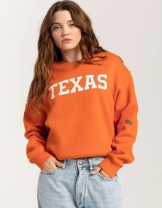 HYPE AND VICE University of Texas Womens Crewneck Sweatshirt - ORANGE | Tillys Wwe T Shirts, Flannel Sweatshirt, Sweatshirt Graphic, 2024 Christmas, Boys Graphic Tee, Girls Graphic Tee, Sweatshirt Outfit, Girls Blouse, University Of Texas