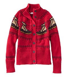 #LLBean: Women's Signature Cotton Fisherman Sweater, Short Cardigan Fair Isle Fisherman Cardigan, Core Clothes, Irish Fisherman, Short Cardigan Sweater, 90s Clothes, Fisherman Sweater, Short Cardigan, Fair Isle Pattern, Over 50 Womens Fashion