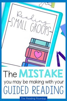 a book with the title, the misstake guided reading guide for small groups