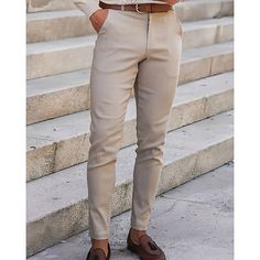 Season:Spring   Fall; Fabric:Spandex; Gender:Men's; Style:Casual,Classic Style,Fashion; Elasticity:Micro-elastic; Occasion:Formal,Daily,Work,Business; Fit Type:Regular Fit; Function:Comfort; Waistline:Mid Waist; Pattern:Plain; Design:Button,Pocket; Pants Type:Dress Pants,Chinos,Trousers,Tapered pants; Fly Type:Zipper,Button; Front page:FF; Listing Date:08/04/2024; Production mode:External procurement; Hips:; Length:; Waist: Fashion Classic Style, Tuxedo Shirt Men, Womens Basic Tops, Men's Dress Pants, Mens Outdoor Jackets, Black Chinos, Cotton Linen Pants, Trench Coat Men, Outwear Women