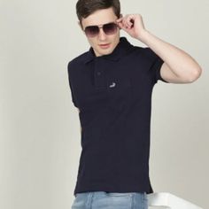 Experience Timeless Elegance. Crafted From High Quality Fabrics, These T-Shirts Are Designed To Provide All-Day Comfort Without Compromising On Sophistication. Their Classic Solid Design Offers Versatility For A Range Of Occasions. Upgrade Your Attire Today With Crocodile. Color: Navy Fabric: Double Pique Sleeves: Half Sleeves Neck: Polo Neck Pattern: Solid Occasion: Casuals No Pocket Casual Blue Polo Collar T-shirt, Navy Casual Short Sleeve Polo Shirt, Fitted Navy Casual T-shirt, Navy Fitted Casual T-shirt, Basic Polo Collar T-shirt For Summer, Basic Polo Shirt For Summer, Basic Summer Polo T-shirt, Casual Blue Cotton Polo Shirt, Blue Cotton Polo Collar T-shirt