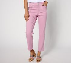 Nothing says it's springtime like a pair of cropped jeans in a beautiful hue. Add a printed blouse and some ballet flats into the mix and you're OOTD is complete. From Susan Graver. Susan Graver, Printed Blouse, Cropped Jeans, Spring Time, Ballet Flats, Straight Leg, Women Accessories, Ballet, Ootd