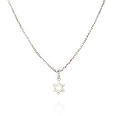 Star of David Necklace Elegant Silver Star Of David Necklace, Elegant Star Of David Charm Necklace With Delicate Chain, Silver Star Of David Necklace With Adjustable Chain, Elegant Star Of David Charm Necklace, Nickel-free White Gold Classic Necklaces, Nickel-free Classic White Gold Necklaces, Nickel-free White Gold Classic Necklace, Classic White Gold Necklace Nickel-free, Classic White Gold Nickel-free Necklace