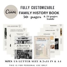 an advertisement for the family history book