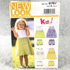 the new look sewing pattern for girls'dresses and skirts