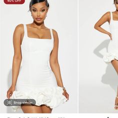 Whit Mini Satin Dress White Formal Dresses, Mini Satin Dress, Formal Dance Dresses, White Dress Formal, Formal Dance, Fashion Nova Dress, Fashion Nova Dresses, Satin Dress, Dance Dresses