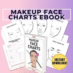 "Makeup eBook, Makeup workbook, Makeup artist planner, Makeup practice sheets, makeup artist workbook, makeup guide, makeup beginner practice workbook, makeup  ebook for beginners, MUA sheets, MUA forms, Makeup artist forms, beauty workbook, makeup guide, printable makeup guide, eBook ✨FACE CHARTS EBOOK FOR MAKEUP DESIGNS!  This is a complete eBook with more than 10 pages of realistic face charts for makeup practice. You can print it unlimited times, so you have endless face chart sheets to make Eyeliner Practice Sheet, Practice Makeup Face, Makeup Practice Sheets, Blank Face Chart, Mua Quotes, Artist Planner, Printable Makeup, Thai Makeup, Makeup Practice