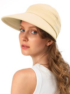 PRICES MAY VARY. The essential sun hat is made of high quality cool material,65% Cotton and 35% Polyester,lightweight and breathable,not easily deformed,and suitable for various outdoor activities. Summer hats size is 22-22.8 inches,and the back is adjustable.The style is simple and fashionable,and can achieve good wearing effects no matter how it is paired with any clothing. Our Beach women's sunscreen caps come in two wearing modes,the empty top and duck tongue cap,making it easy for you to meet the needs of different occasions. 4.The women's visor sunshade hat makes you feel more at ease during outdoor activities such as beach, holiday, travel, hiking, camping, backpack, golf and daily life. Women's summer hat also features an wide brim design that effectively blocks out sunlight and is Hat For Beach, Womens Visor, Packable Hat, Summer Hats For Women, Beach Color, Travel Hiking, Camping Backpack, Summer Hat, Beach Holiday