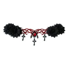 Halloween Gothic Headband with Red Gem and Black Crosses, Women's Hair Accessories for Halloween Party Cosplay - Dark Queen Tiara Feature: Material: mesh Color: Black Product size: 33x13x9cm/7.08x6.85x3.54in Packing size: 32x14x2.3cm/9.05x7.87x3.54in Net weight: 43g/0.09lb Gross weight: 43g/0.09lb Descrition: Halloween Party FavorsHalloween cute witch headdress is the nice accessory for dressing up as a witch and , can match with a costume of witch or well, making you more attractive and funny D Adjustable Gothic Costume Accessories For Masquerade, Adjustable Gothic Costume Accessories For Costume Party, Gothic Costume Accessories For Costume Party, Adjustable Gothic Choker For Costume Party, Red Halloween Headband Headpiece, Halloween Punk Style Choker For Cosplay, Black Halloween Hair Accessories For Costume Party, Red Halloween Costume Headband, Red Headband For Halloween