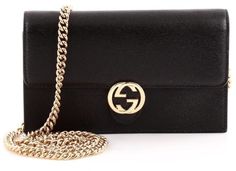 Check out the Gucci Interlocking Chain Wallet Crossbody Black available on StockX Gucci Wallet On Chain, Gucci Crossbody, Wallet On Chain, Chain Wallet, New Trend, Wallet Chain, Gucci Black, Black Hardware, Newest Trends