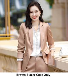 Autumn Winter Formal Business Professional OL Styles Office Work Wear Blazers Trousers Suits Pantsuits Set  -  GeraldBlack.com Office Work Wear, Business Style, Winter Formal, Formal Business, Style Office, Ankle Length Pants, Notched Collar, Office Work, Business Fashion