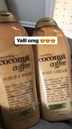 Smell Good Body Wash, Coconut Coffee Body Wash, How To Smell Like Coconut, Ogx Coconut Coffee, Coconut Body Care, Coffee Body Wash, Alat Makeup, Coconut Coffee