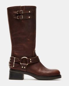 ASTOR Brown Leather Knee-High Boot | Women's Boots Brown Boots Outfit Knee High, Fall Outfit Boots, Fall Outfits With Boots, Brown Boots Leather, Leather Boots Outfit, Brown Leather Knee High Boots, Dark Brown Leather Boots, Tall Brown Leather Boots, High Quality Boots