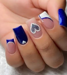 Shellac Nail Designs, Bella Nails, Ombre Nail Designs, Shellac Nails, Planner Bullet Journal, Ombre Nails, Blue Nails, Nail Manicure