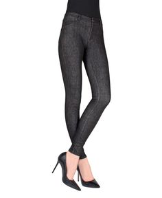 Are you on the search for magic jeans. We unleashed our design genie to create these Denim Jean Leggings or Jeggings. Featuring a functional zipper, coin pocket, back pockets, and real belt loops, plus faux front pockets, you get all of the style and convenience of traditional jeans. Tight Mid-rise Black Pants, Black Tight Mid-rise Pants, Tight Black Mid-rise Pants, High Rise High Stretch Black Bottoms, Black Tight Mid-rise Bottoms, Black High Rise Tight Pants, Black High-rise Tight Pants, High Rise Tight Black Pants, Black Tight Straight Leg Pants