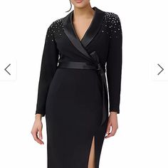 New Dress Elegant Fall Evening Dress For Dinner, Elegant Dresses For Fall Dinner, Elegant Fall Dress For Dinner, Elegant Fall Dinner Dress, Elegant Evening Dress For Fall Date Night, Elegant Fall Evening Dress For Date Night, Chic Formal Evening Dress For Fall, Elegant Holiday Midi Dress For Night Out, Elegant Long Sleeve Evening Dress For Date Night