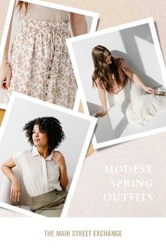 All the feminine and modest pieces you need to create your dream spring and summer wardrobe! Modest Spring Outfits, Church Dresses, Spring Outfits Women, Spring Dress, Summer Wardrobe