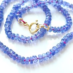 Tanzanite Knotted Necklace, Tanzanite Necklace, Purple Gemstone Jewelry, Layering Necklace, Birthstone Jewelry, Knotted Rainbow Necklace - Etsy Gemstone Rondelle Jewelry Gift, Rondelle Crystal Necklaces With Natural Stones For Gifts, Adjustable Gemstone Rondelle Necklaces, Adjustable Rondelle Gemstone Necklace, Briolette Tanzanite Necklace For Gift, Tanzanite Briolette Necklace Gift, Tanzanite Briolette Gemstone Necklace, Gemstone Rondelle Necklaces For Gifts, Gemstone Rondelle Necklace For Gift